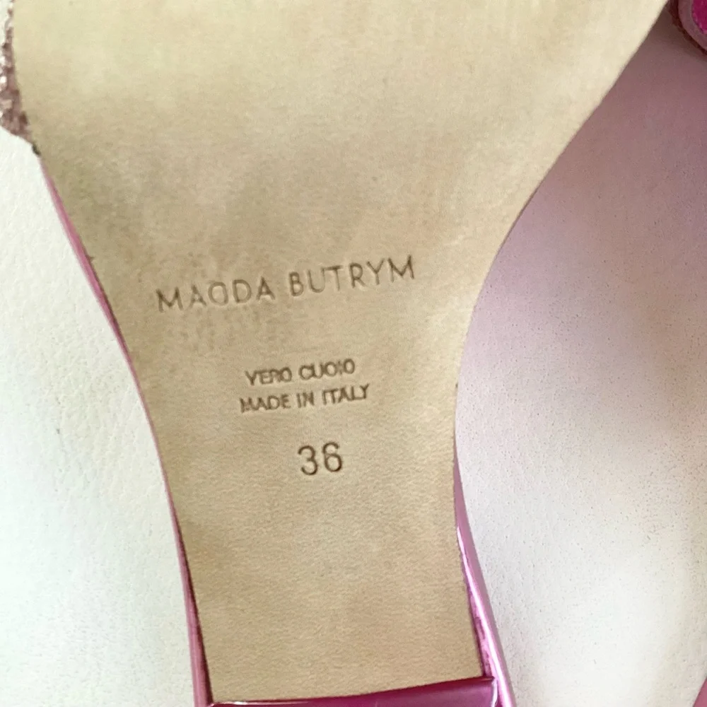 Magda Butrym Elegant Pink Heeled Mules NWOB SZ 6/36 - Picture 12 of 14
